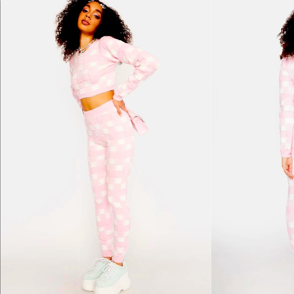 Confection Connections Checkered Knit Set (S)